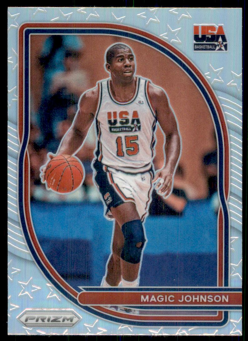 2020-21 Panini Prizm USA Basketball Prizms Silver #7 Magic Johnson