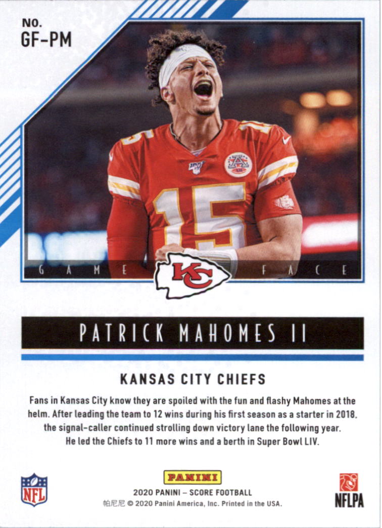 2020 Score Game Face Football Card Pick (Inserts)