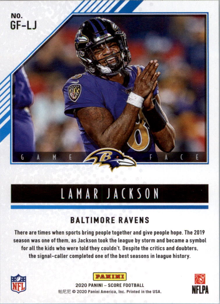 2020 Score Game Face Football Card Pick (Inserts)