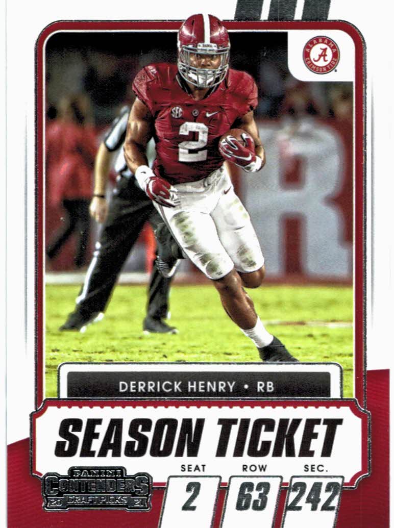 2022 Panini Contenders Season Ticket #100 Derrick Henry Tennessee Titans