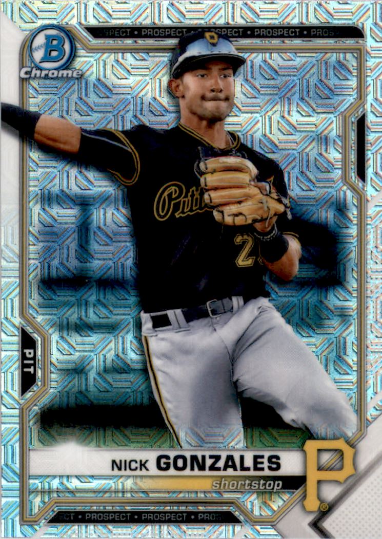 2021 Bowman Chrome Mega Box Prospects Refractors #BCP34 Nick Gonzales
