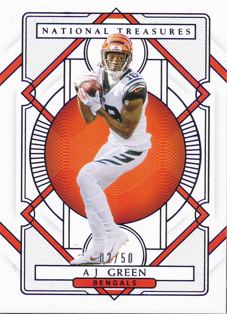2020 Panini National Treasures Purple #22 A.J. Green