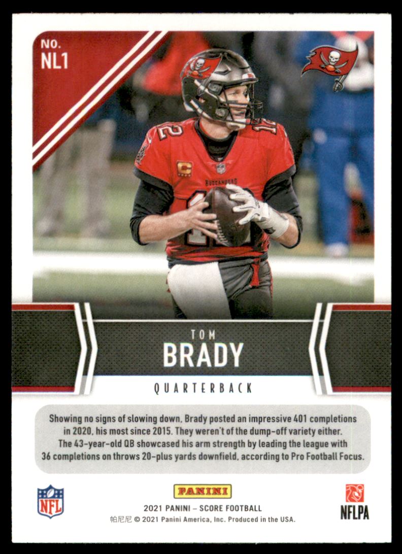 2021 Score Next Level Stats Gold #1 Tom Brady