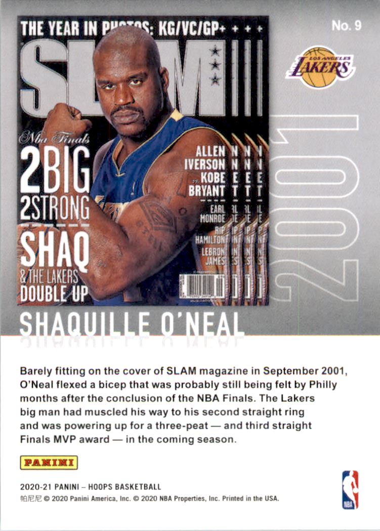 2020-21 Hoops SLAM Holo #9 Shaquille O'Neal