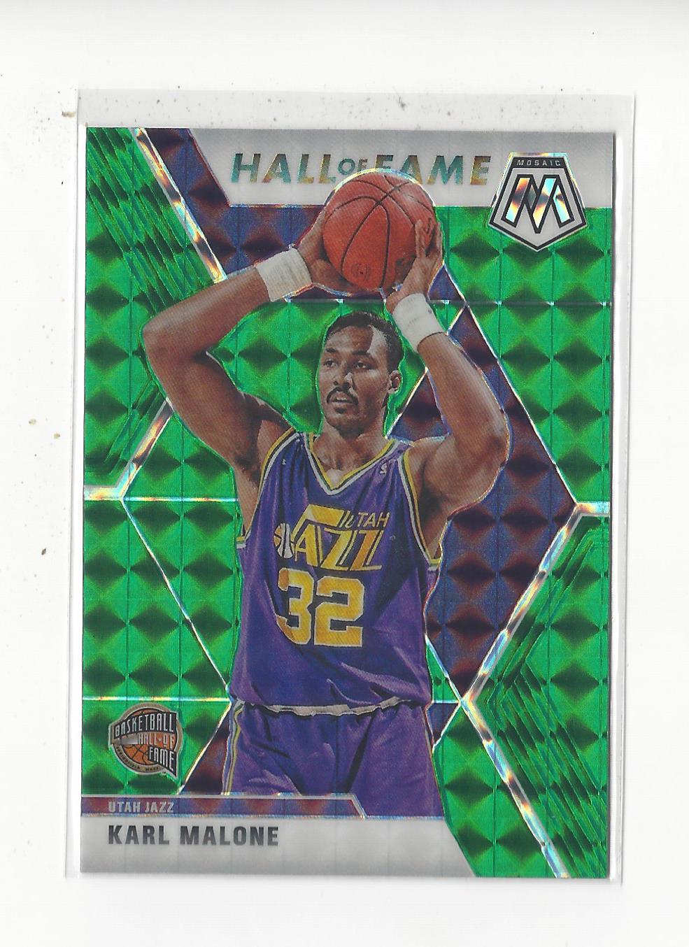 2019-20 Panini Mosaic Mosaic Green #284 Karl Malone (Hall of Fame