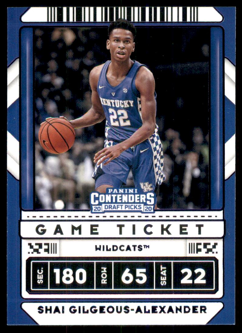 2020-21 Panini Contenders Draft Picks Variations Game Ticket Purple #39 Shai Gilgeous-Alexander