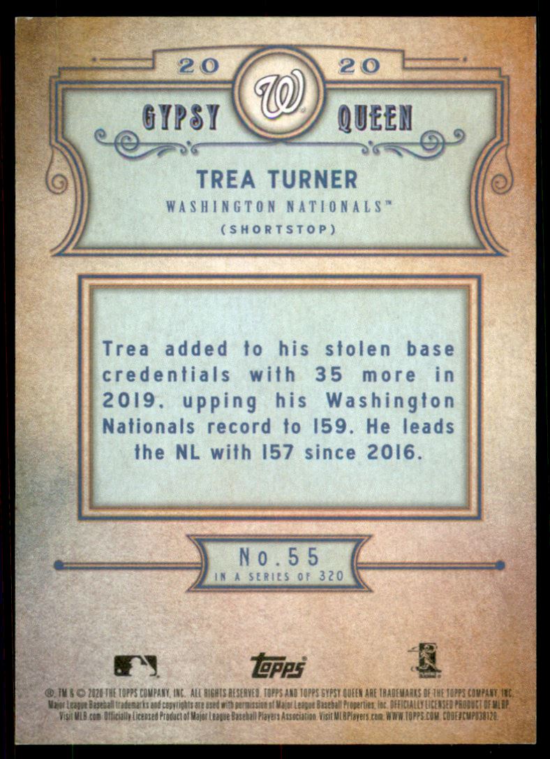 2020 Topps Gypsy Queen Chrome Box Toppers #55 Trea Turner