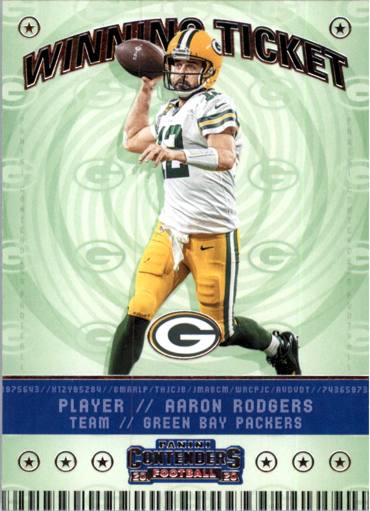 2020 Panini Contenders Winning Ticket #5 Aaron Rodgers - NM-MT