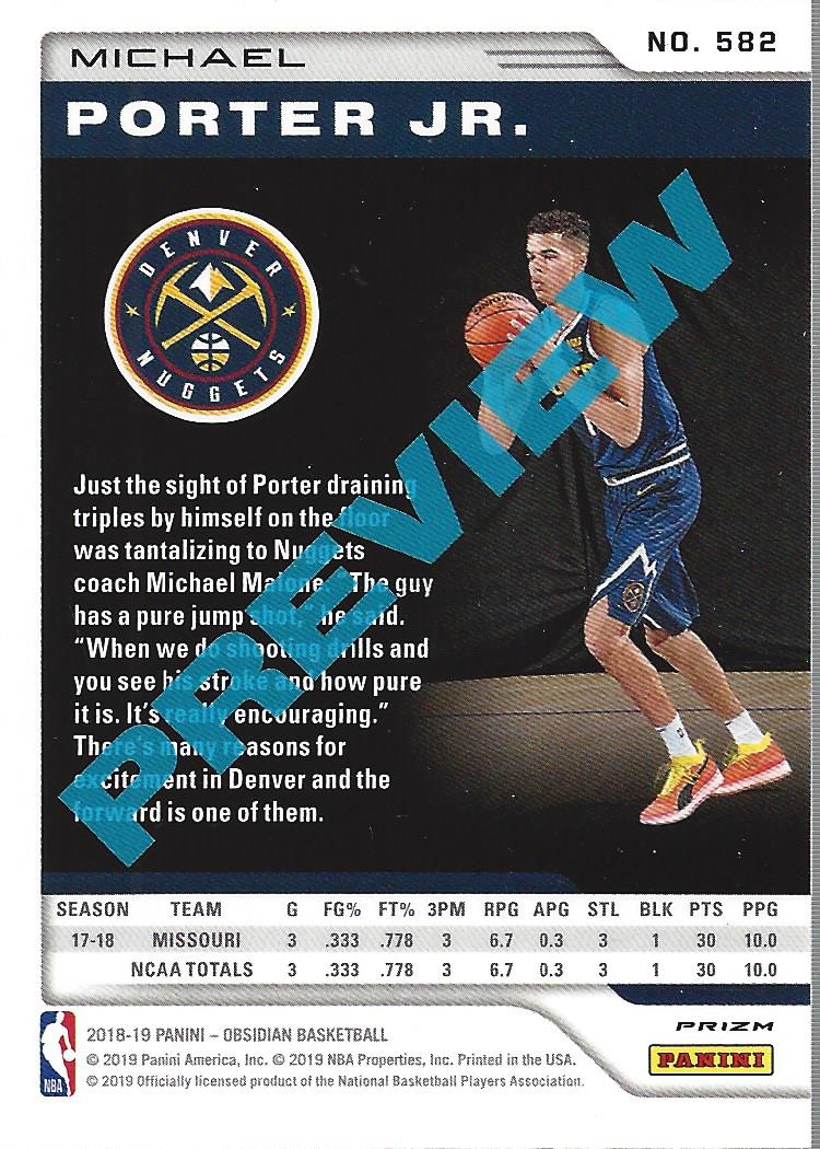 10枚シリ】Michael Porter Jr. RC Obsidian（Michael Porter Jr