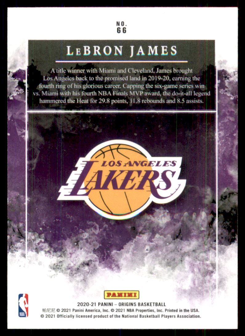 2020-21 Panini Origins Red #66 LeBron James