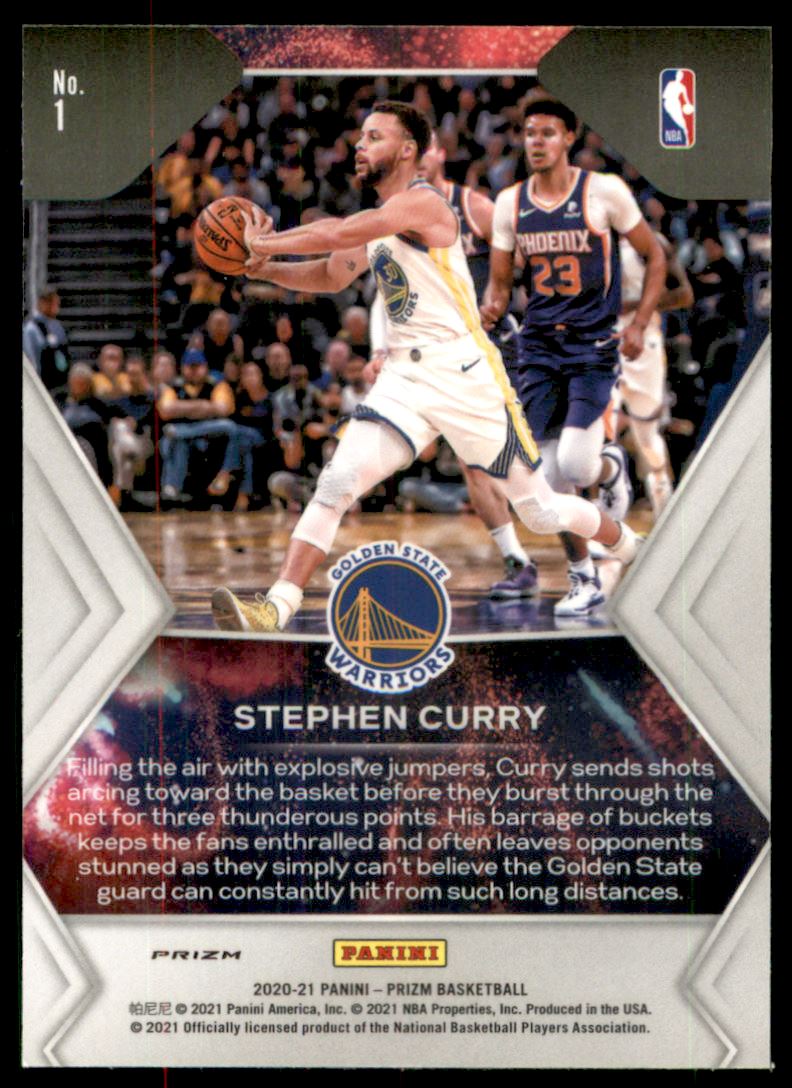 2020-21 Panini Prizm Fireworks Fast Break #1 Stephen Curry