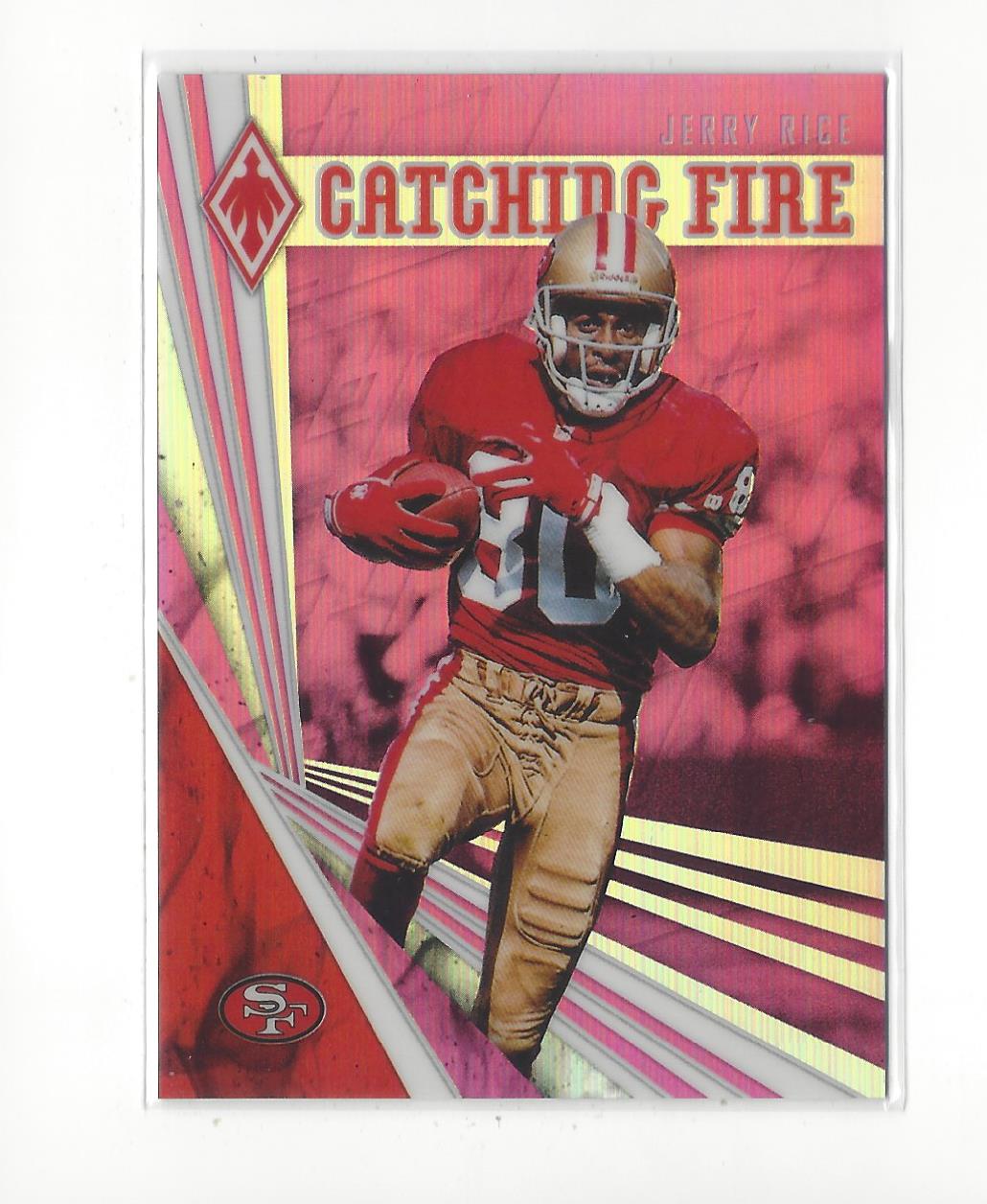 2019 Panini Phoenix Catching Fire Pink #28 Jerry Rice
