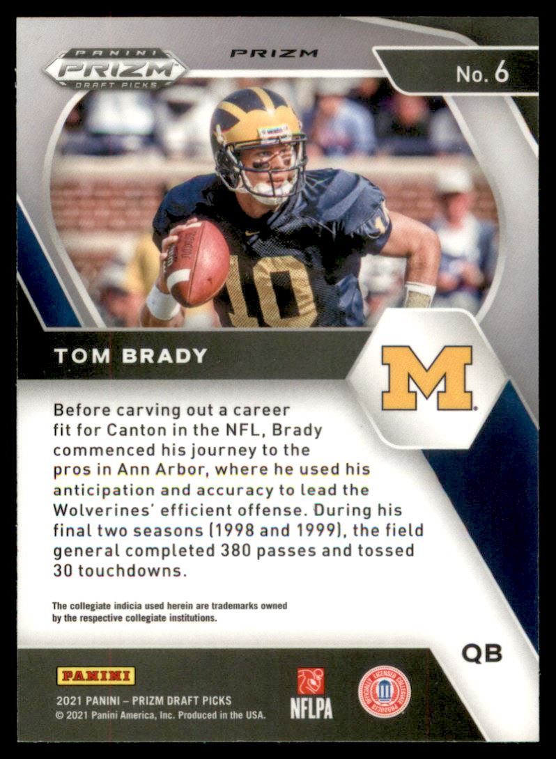 2021 Panini Prizm Draft Picks Prizms Green #6 Tom Brady
