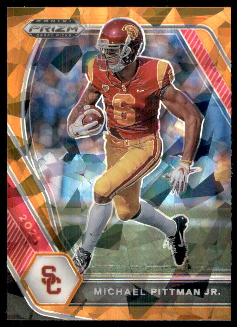 2021 Panini Prizm Draft Picks Prizms Orange Ice #73 Michael Pittman Jr.