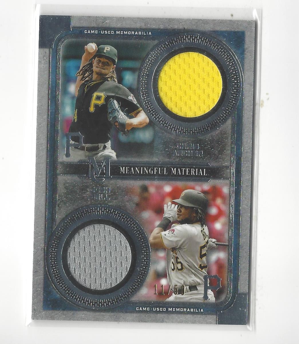 2019 Topps Museum Collection Dual Meaningful Material Relics #DMRAJ Chris Archer/Josh Bell