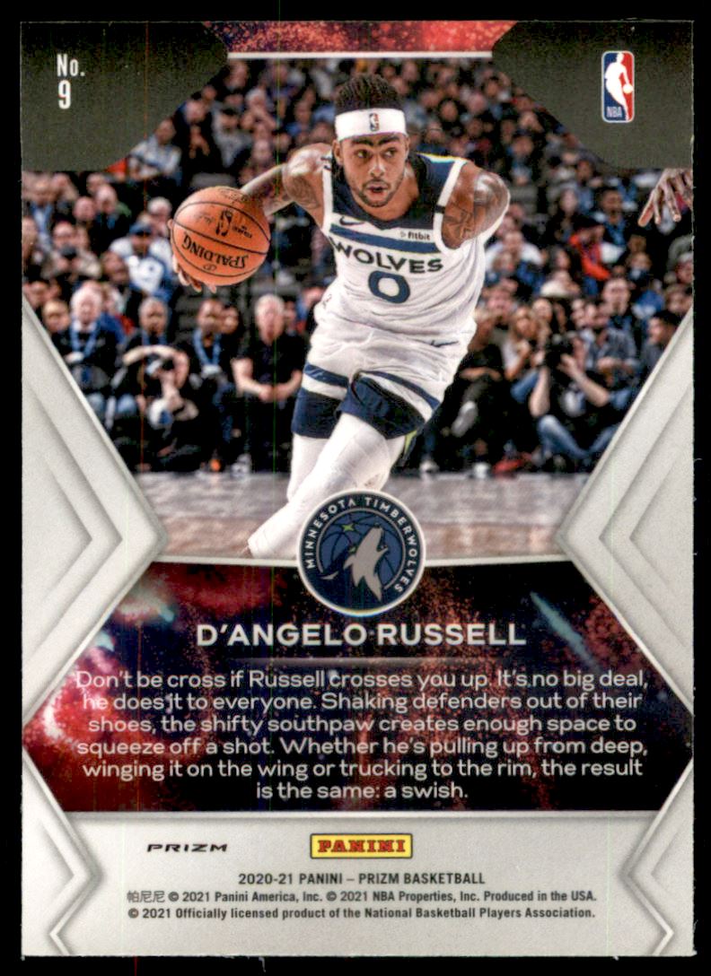 2020-21 Panini Prizm Fireworks Fast Break #9 D'Angelo Russell