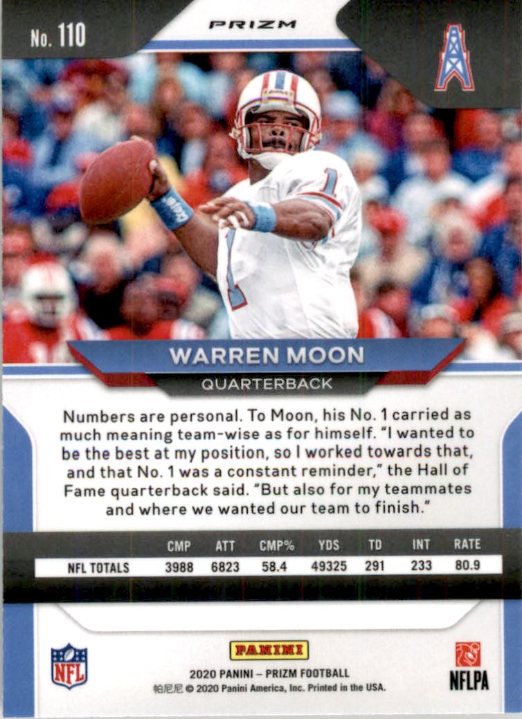 2020 Panini Prizm Prizms Orange Lazer #110 Warren Moon
