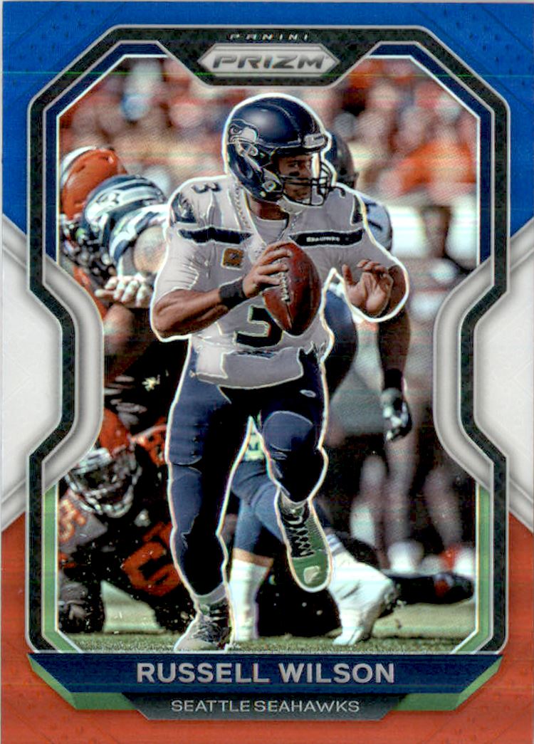 2020 Panini Prizm Prizms Red White and Blue #294 Russell Wilson