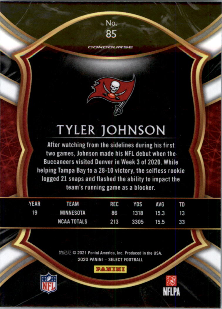 2020 Select #85 Tyler Johnson RC back image