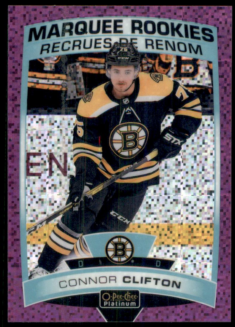 2019-20 O-Pee-Chee Platinum Violet Pixels #185 Connor Clifton