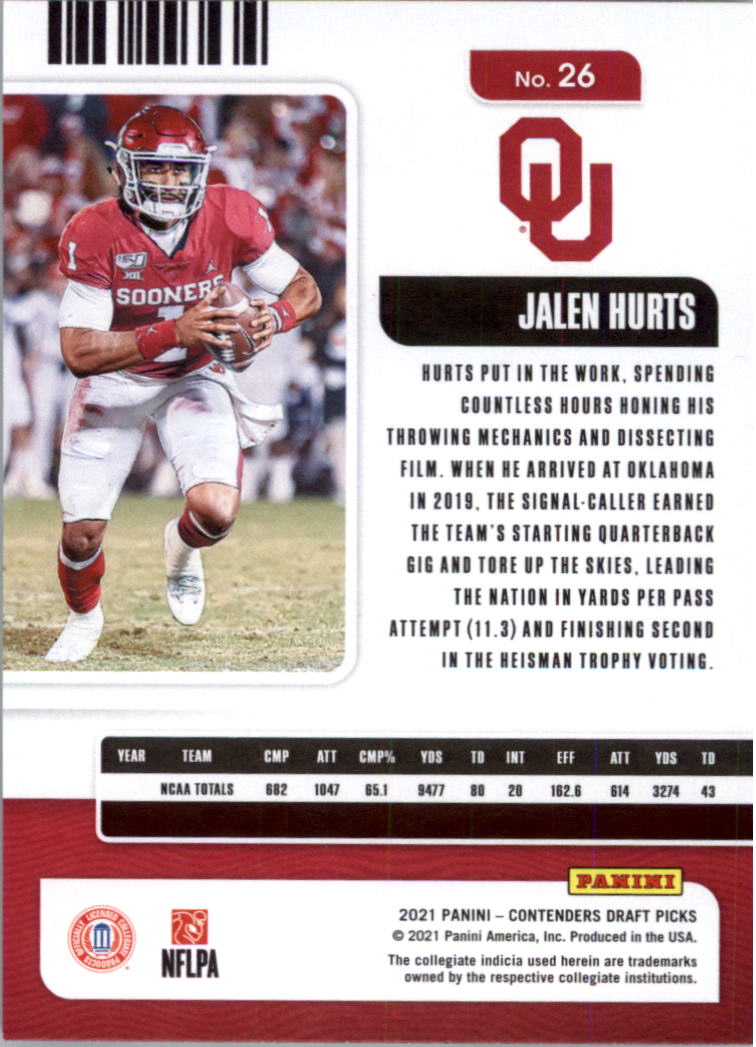 2021 Panini Contenders Draft Picks Football Card Pick (Base)