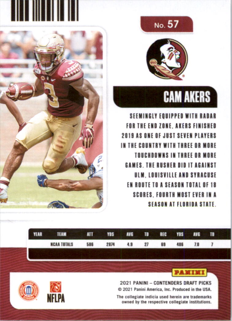 2021 Panini Contenders Draft Picks Football Card Pick (Base)