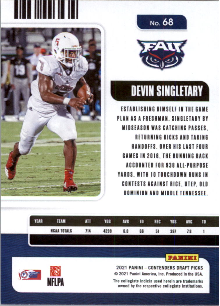 2021 Panini Contenders Draft Picks Football Card Pick (Base)