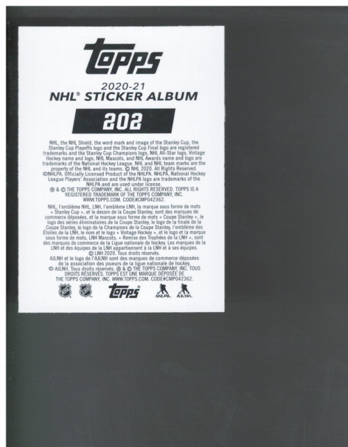 B3622- 2020-21 Topps Stickers Hockey Card #s 1-245 -You Pick- 15+ FREE US SHIP - Picture 8 of 8