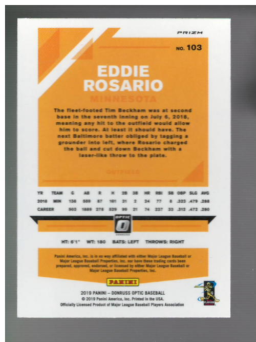 B2590- 2019 Donruss Optic BB Assorted Insert Cards -You Pick- 15+ FREE US SHIP - Picture 15 of 60