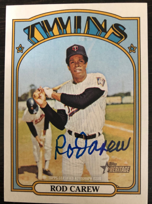 2021 Topps Heritage Real One Autographs #ROARC Rod Carew