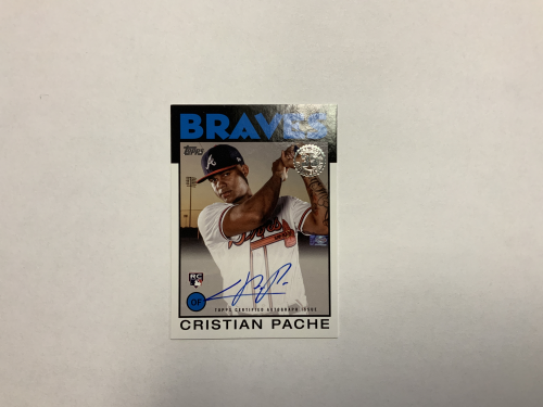 Topps Series One Baseball 2021 Autograph Card 86A-CPA Cristian Pache