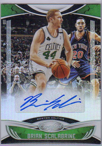 Brian Scalabrine Boston Celtics Autographed Green Custom Jersey