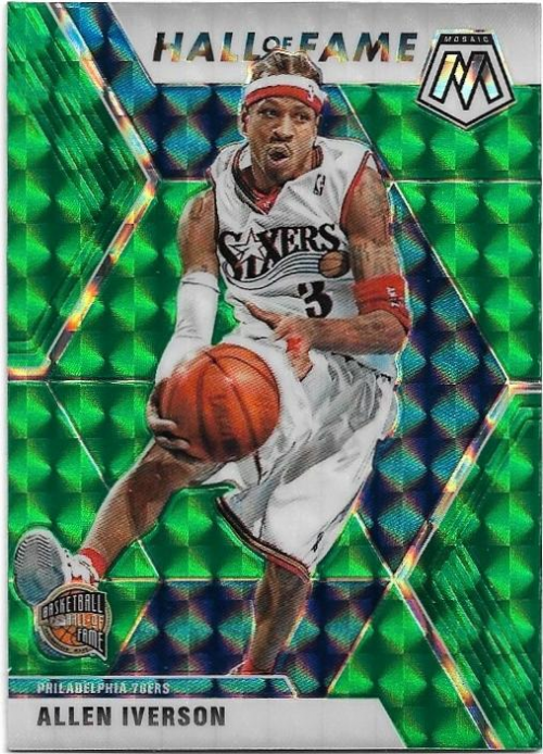 2019-20 Panini Mosaic Mosaic Green #287 Allen Iverson HOF - NM-MT