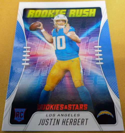 2020 Rookies and Stars Rookie Rush #3 Justin Herbert - Actual Card Photo -  NM-MT