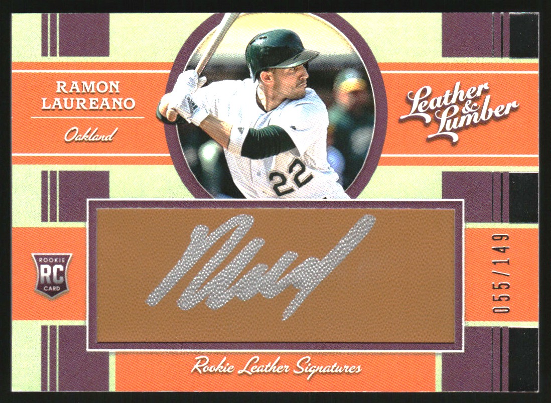 2019 Panini Leather and Lumber Rookie Leather Signatures #104 Ramon Laureano/149