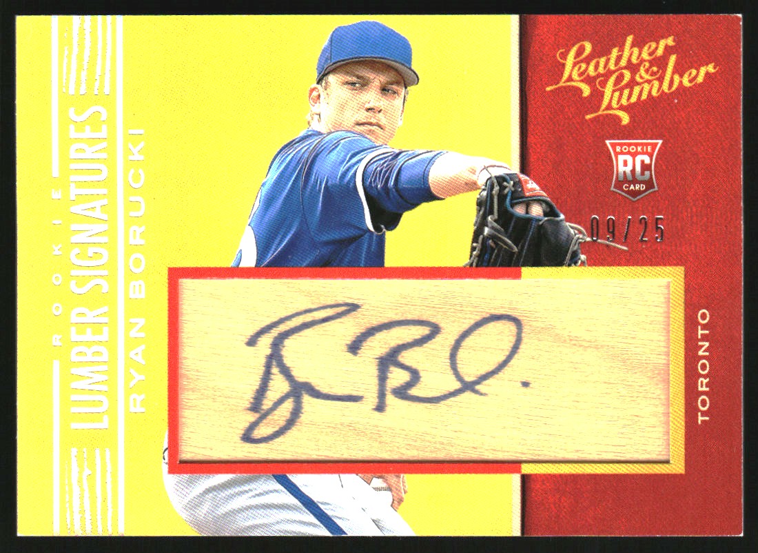 2019 Panini Leather and Lumber Rookie Lumber Signatures Holo Silver #109 Ryan Borucki