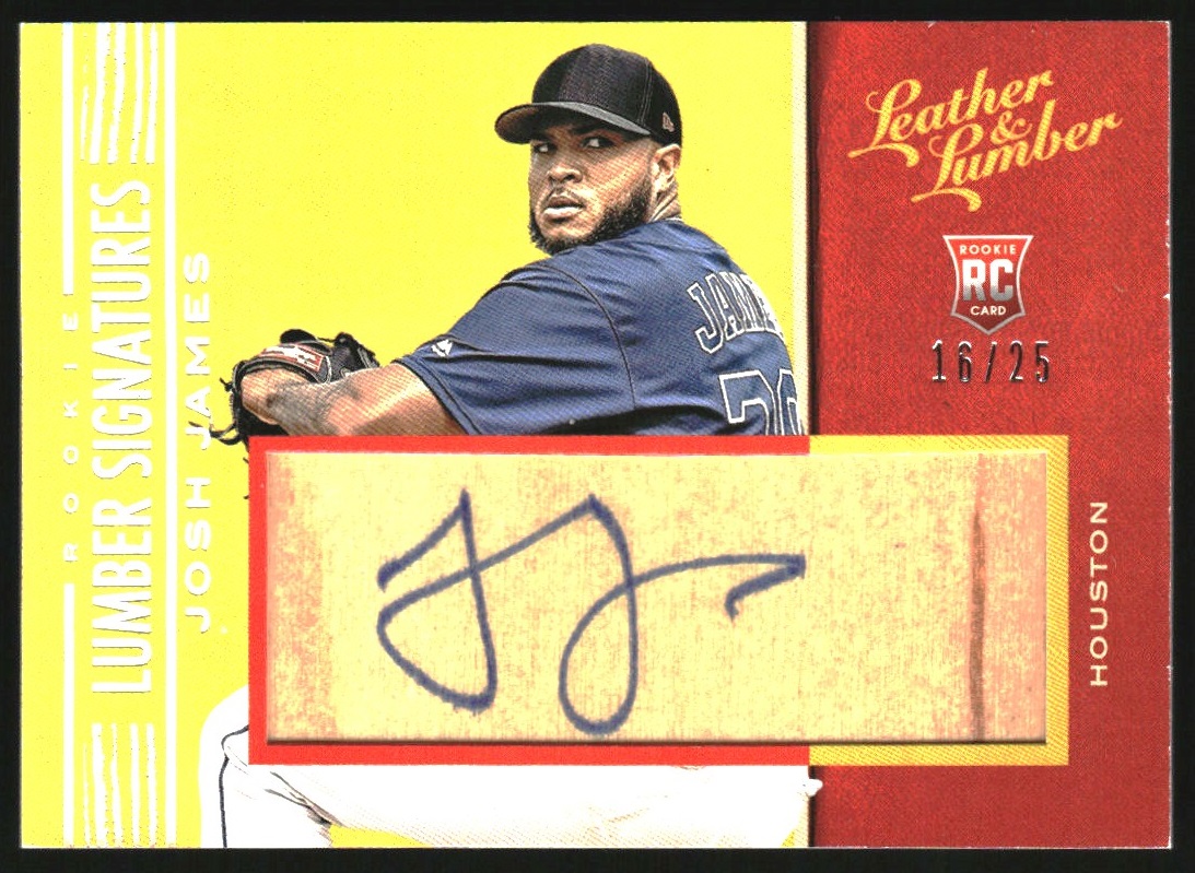 2019 Panini Leather and Lumber Rookie Lumber Signatures Holo Silver #133 Josh James