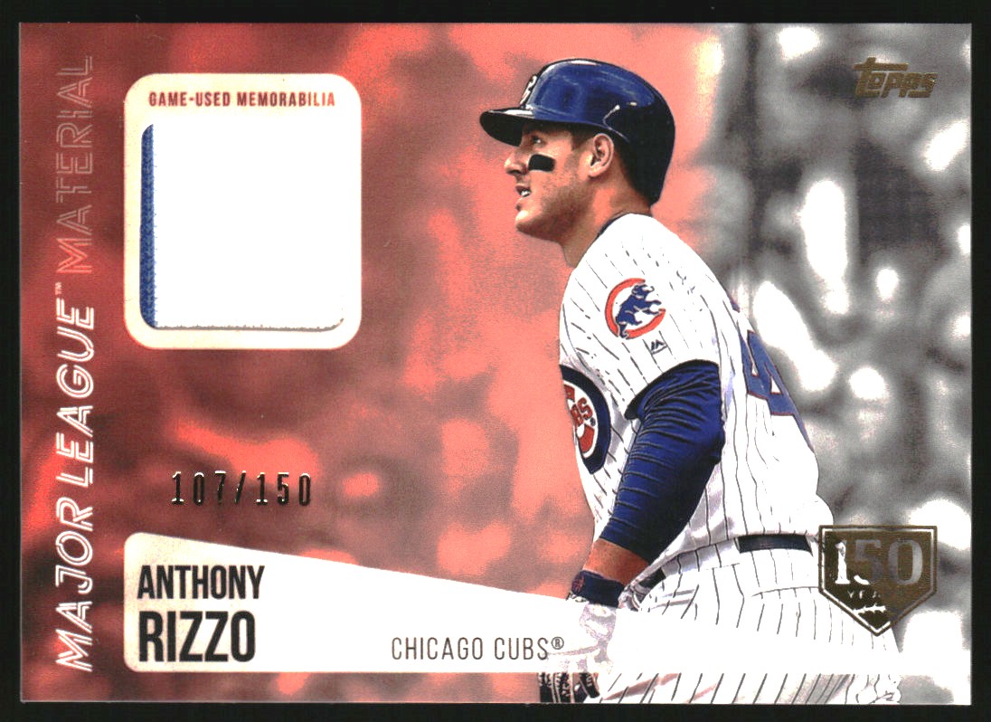 2019 Topps Major League Materials 150th Anniversary #MLMAR Anthony Rizzo S2