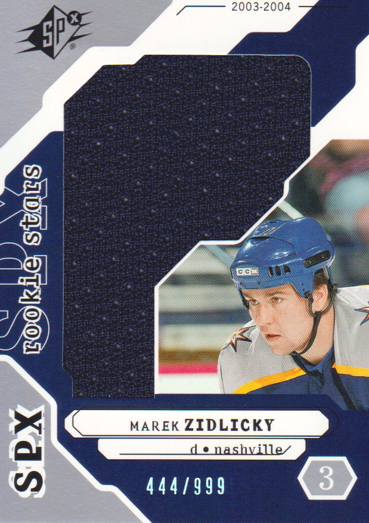 2003-04 SPx #202 Marek Zidlicky JSY RC