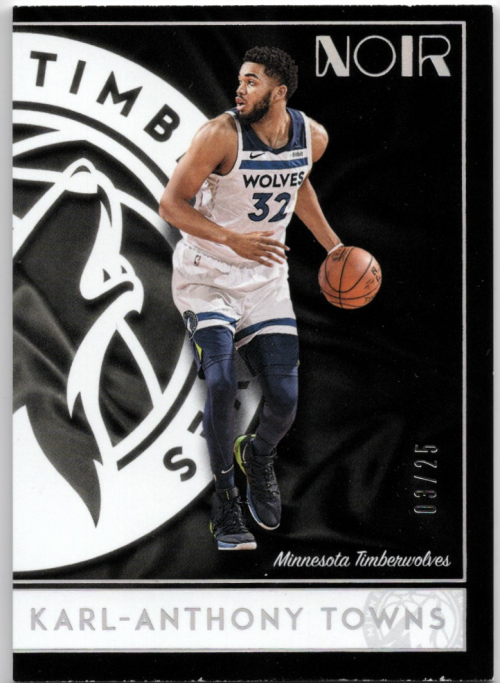 2018-19 Panini Noir Holo Silver #64 Karl-Anthony Towns A