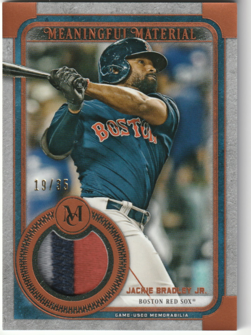 2019 Topps Museum Collection Meaningful Material Relics Copper #MMRJB Jackie Bradley Jr.