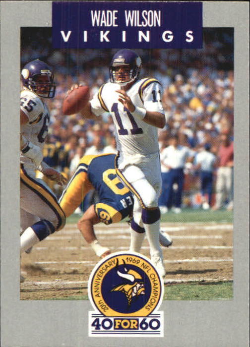 1989 Vikings Police #NNO Wade Wilson Minnesota Vikings East Texas State ...