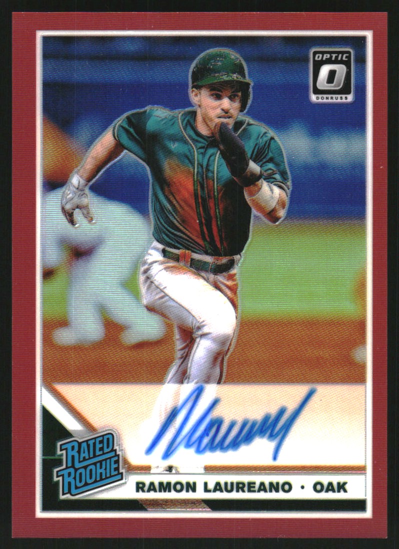 2019 Donruss Optic Rated Rookies Signatures Red #36 Ramon Laureano/50