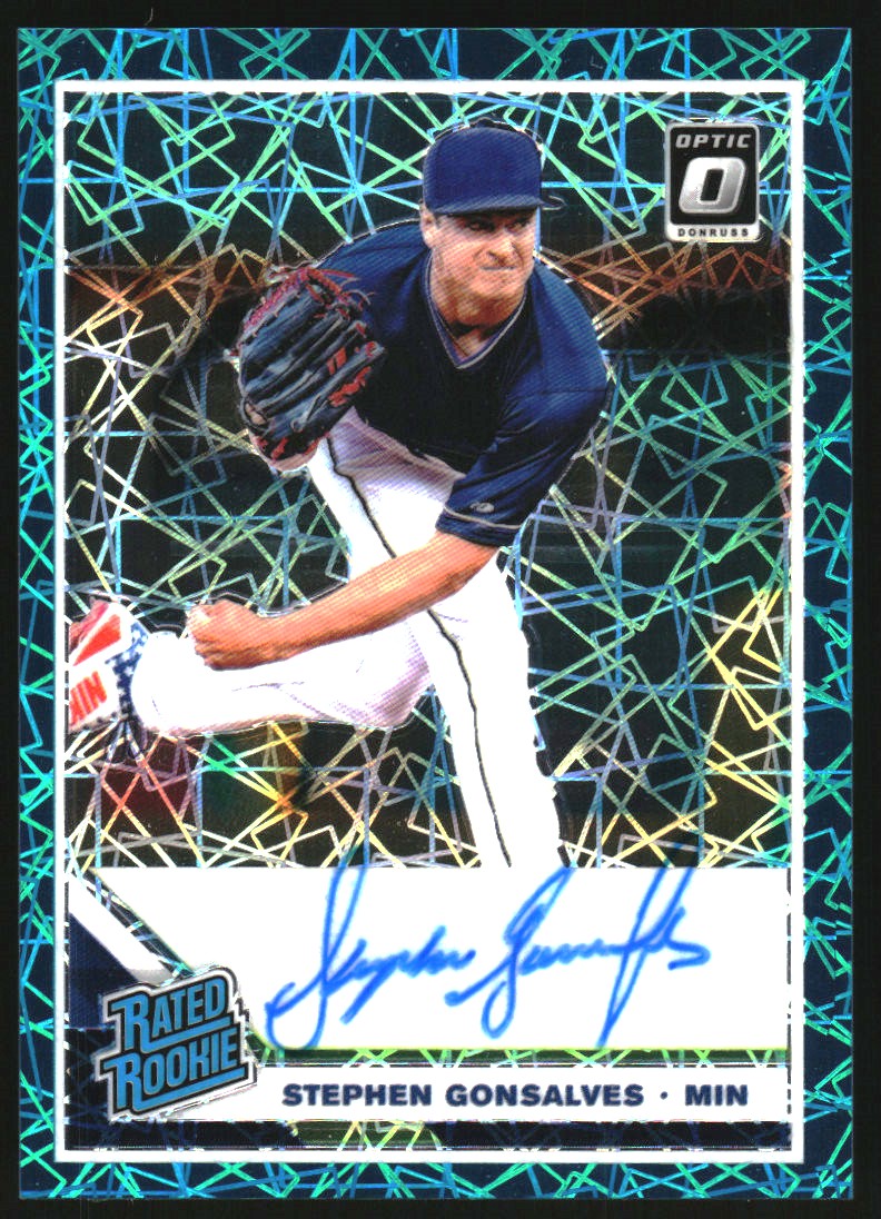 2019 Donruss Optic Rated Rookies Signatures Teal Velocity #42 Stephen Gonsalves/35