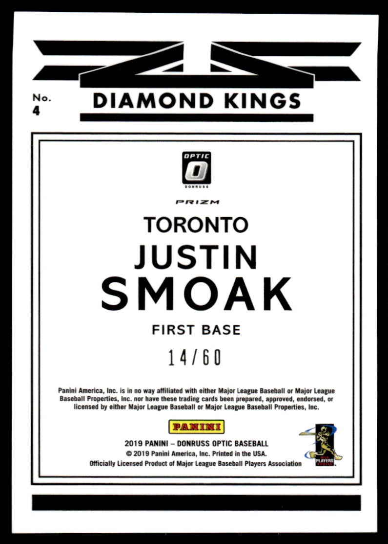 2019 Donruss Optic Red #4 Justin Smoak DK back image
