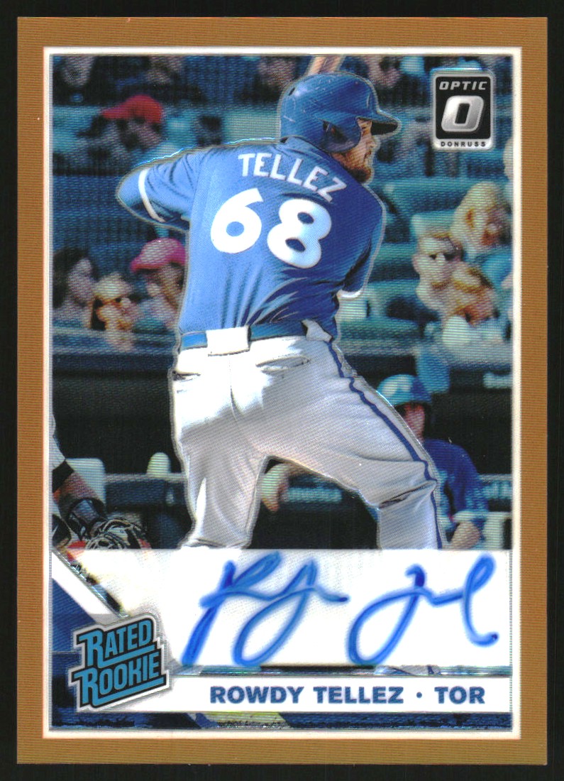 2019 Donruss Optic Rated Rookies Signatures Orange #38 Rowdy Tellez/99