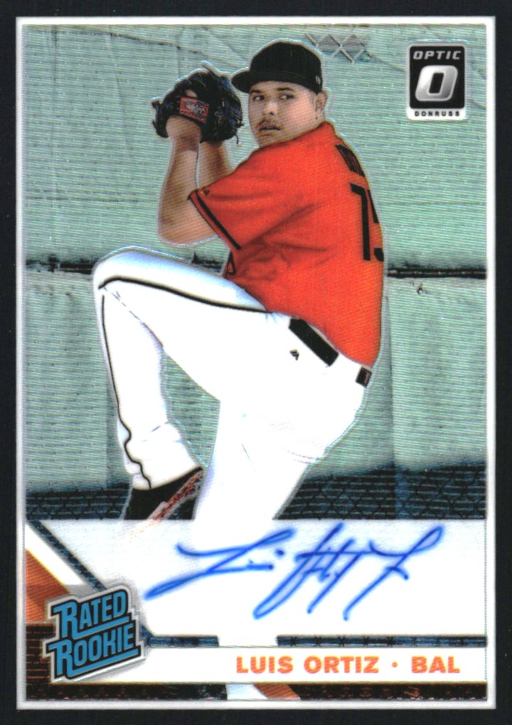 2019 Donruss Optic Rated Rookies Signatures Black #31 Luis Ortiz