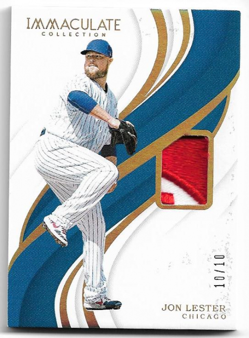 2019 Immaculate Collection Gold #133 Jon Lester JSY/10