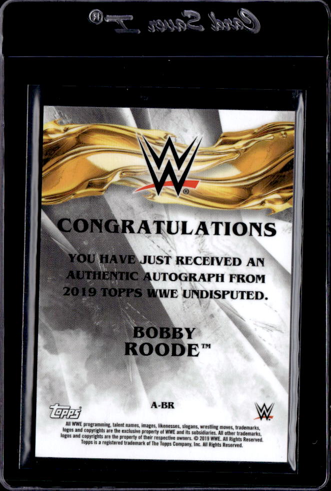 2019 Topps WWE Undisputed Autographs Orange #ABR Bobby Roode back image