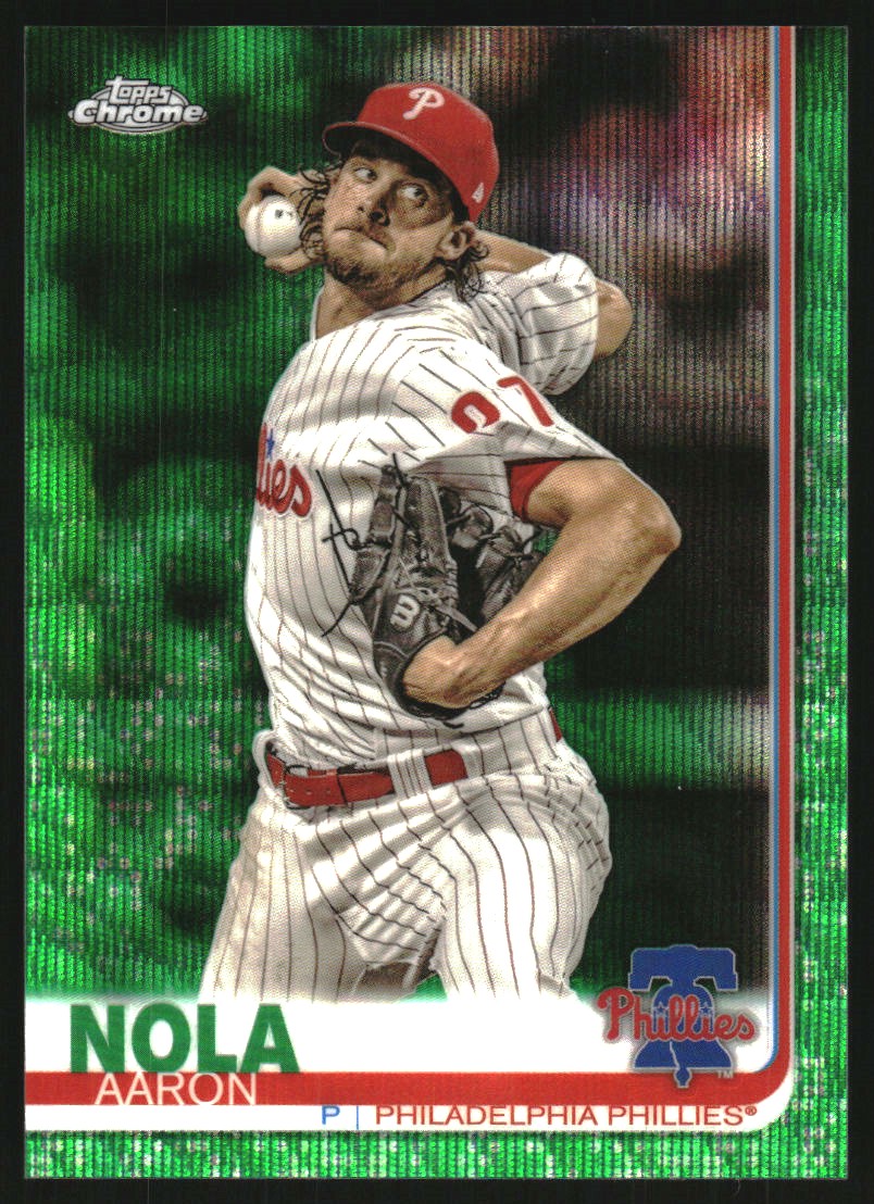 2019 Topps Chrome Green Wave Refractors #176 Aaron Nola